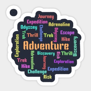 Adventure word art Sticker